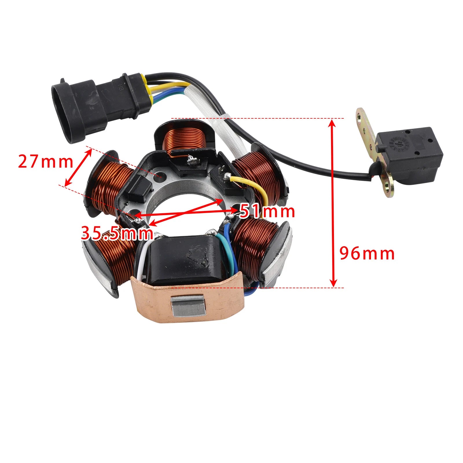 6-Pin Stator Magneto 639865 for Piaggio Zip SP TPH Typhoon NRG Power MC3 50cc (1999–2009)