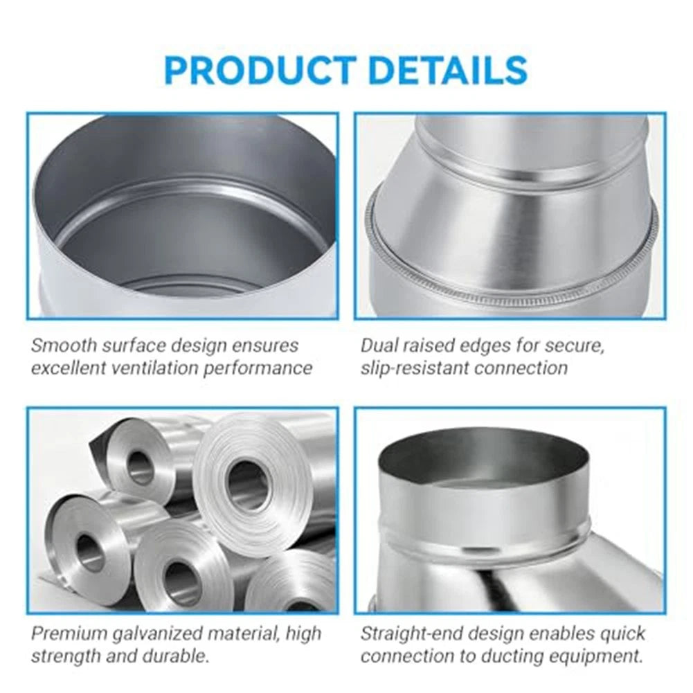6 in to 4 in Offset Vent Adapter Duct Reducer for HVAC