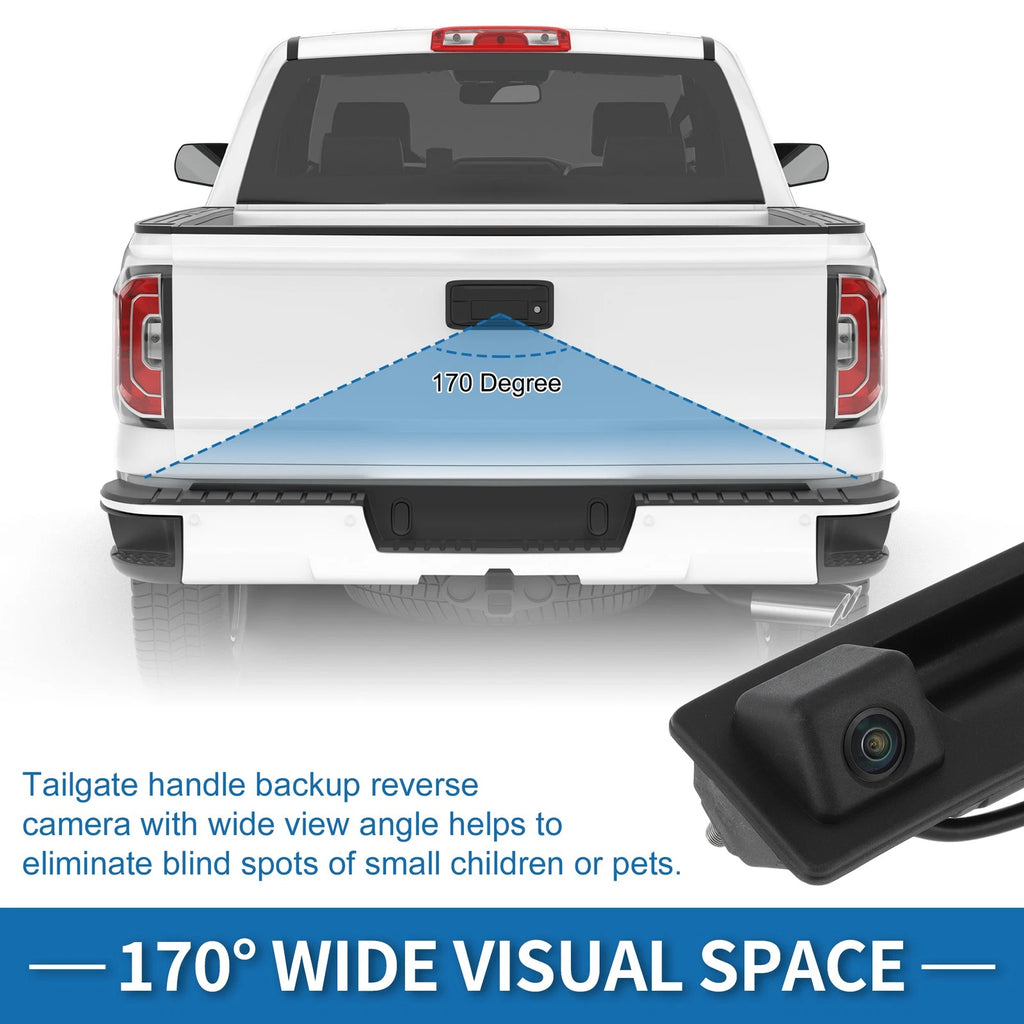 Tailgate Handle Rear Backup Camera for Audi A4 A5 A6 A7 Q3 Q5 (2010–2023)