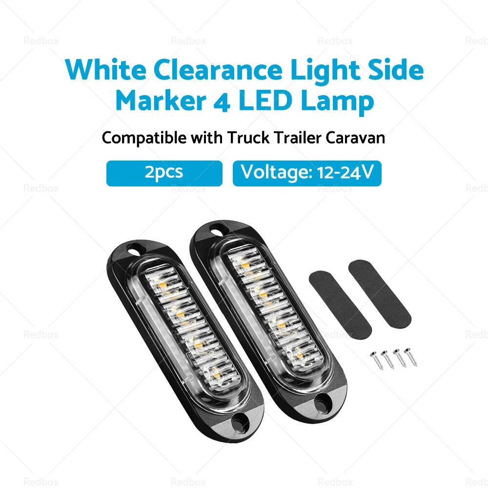 4X LED Clearance Light Side Marker for Truck Trailer Caravan