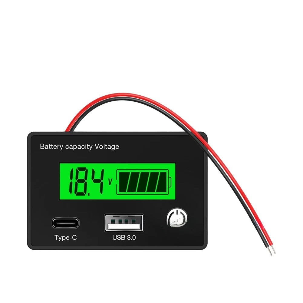 LCD Battery Capacity Tester for DC8-30V Vehicles