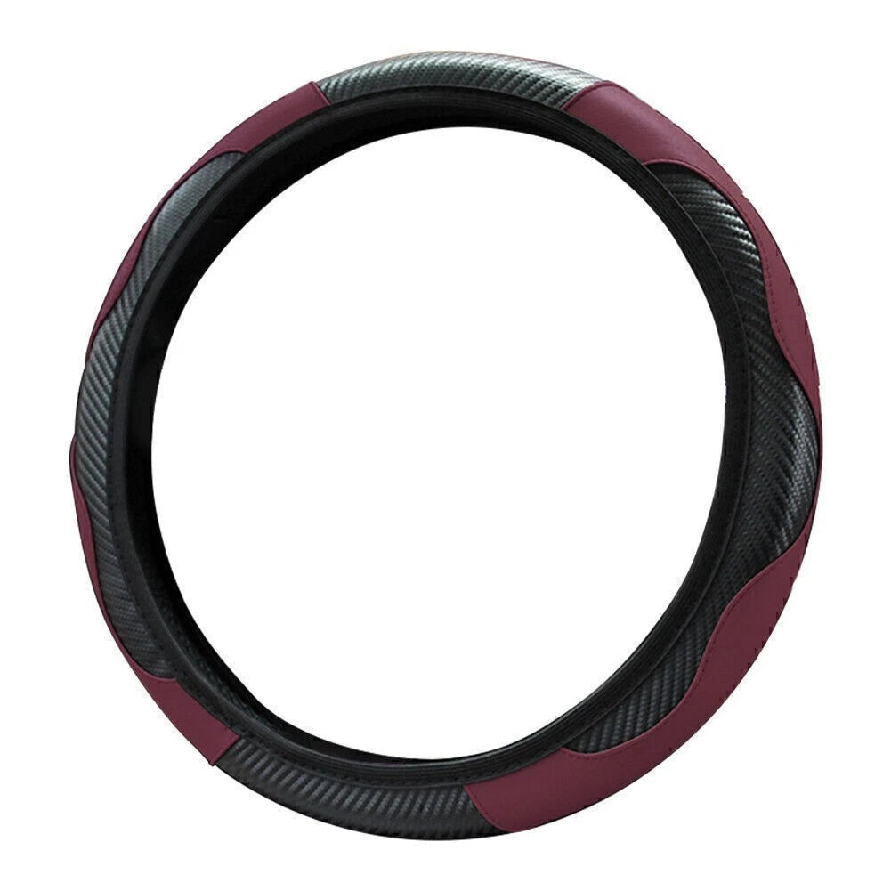 15" Microfiber Leather Steering Wheel Cover for Car SUV (Fit All Models)