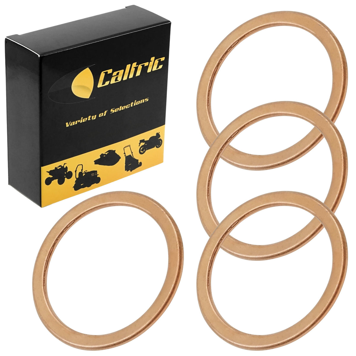 Exhaust Pipe Gaskets 4-Pack for Kawasaki ZX750H Ninja ZX-7 (1989–1990)