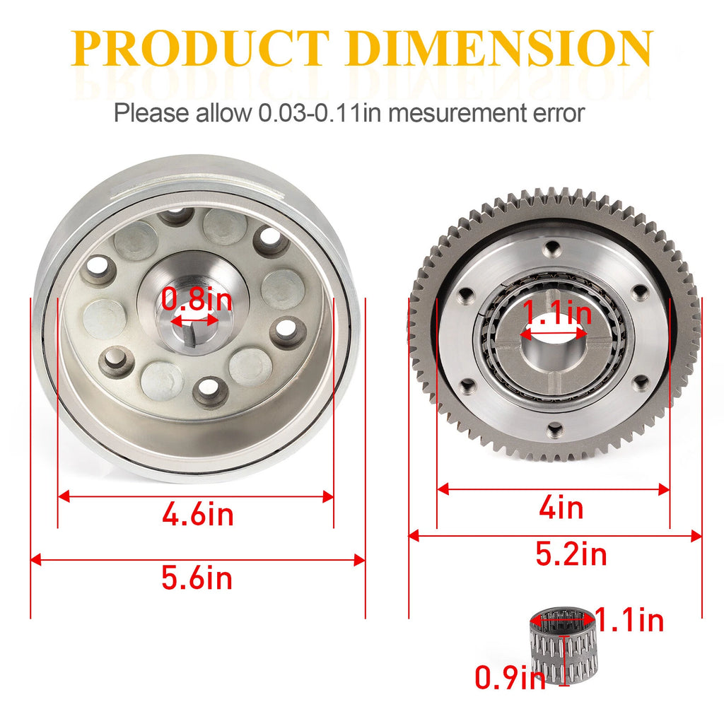Starter One Way Clutch with Flywheel Rotor for Yamaha Warrior 350 (1990–2001)