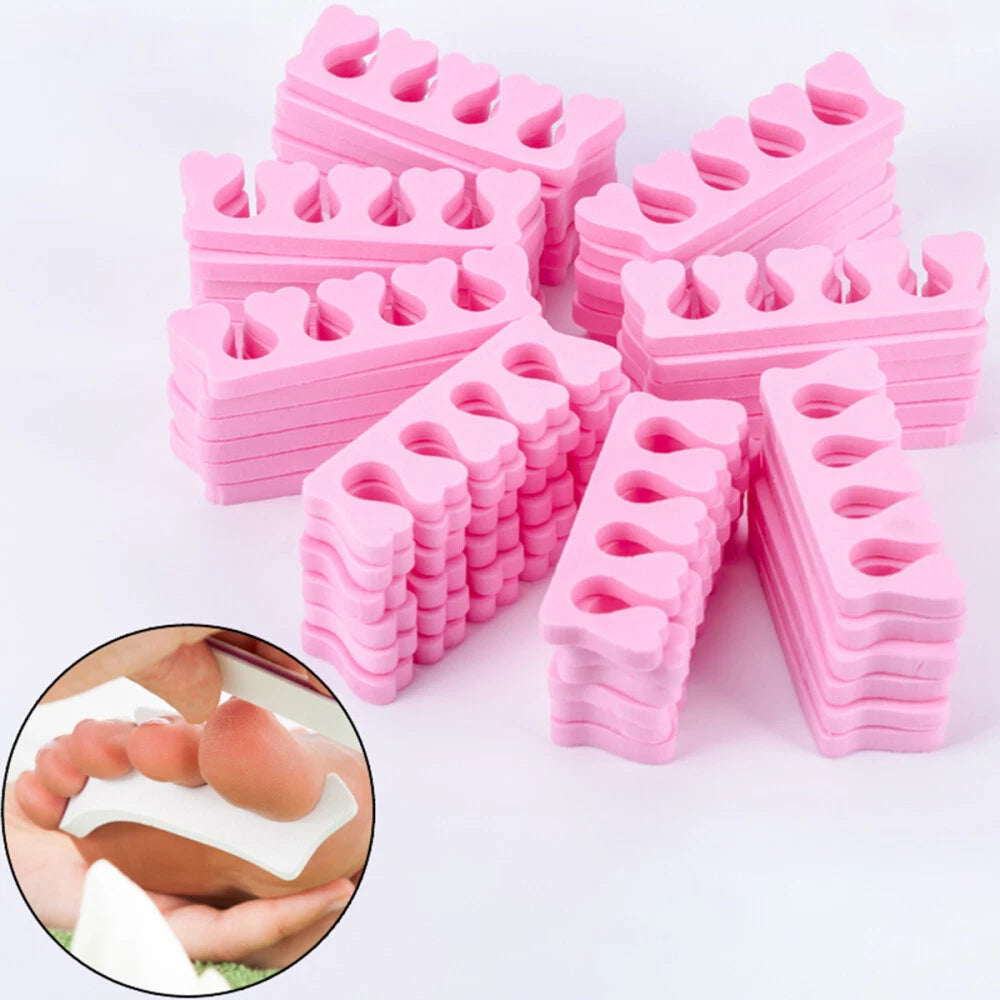 50pcs Soft Foam Toe Separators for Nail Art Manicure Pedicure