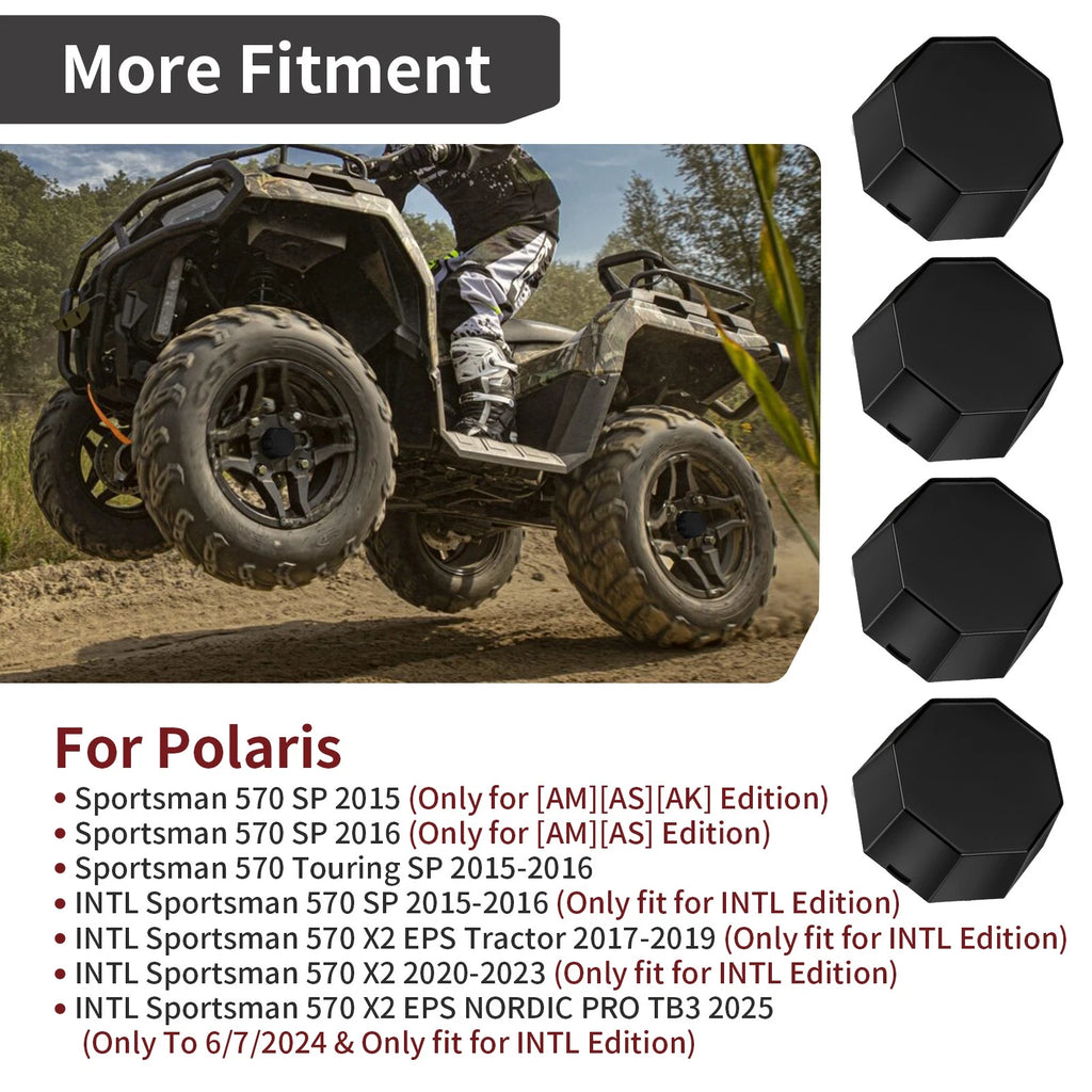 Set of 4 Center Wheel Hub Caps for Polaris Sportsman 570 X2 EPS (2025)