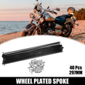 Bicycle Steel Spokes 14G 297mm Replacement with Nipples for Most Bikes