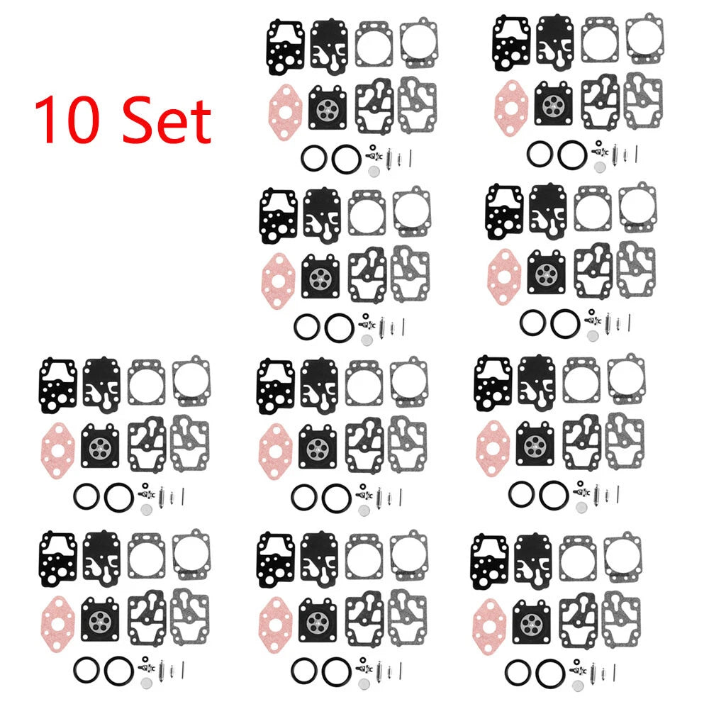 Set of 10 Carburetor Gasket Repair Kit for Honda GX22 GX31 (WALBRO K20-WYL)