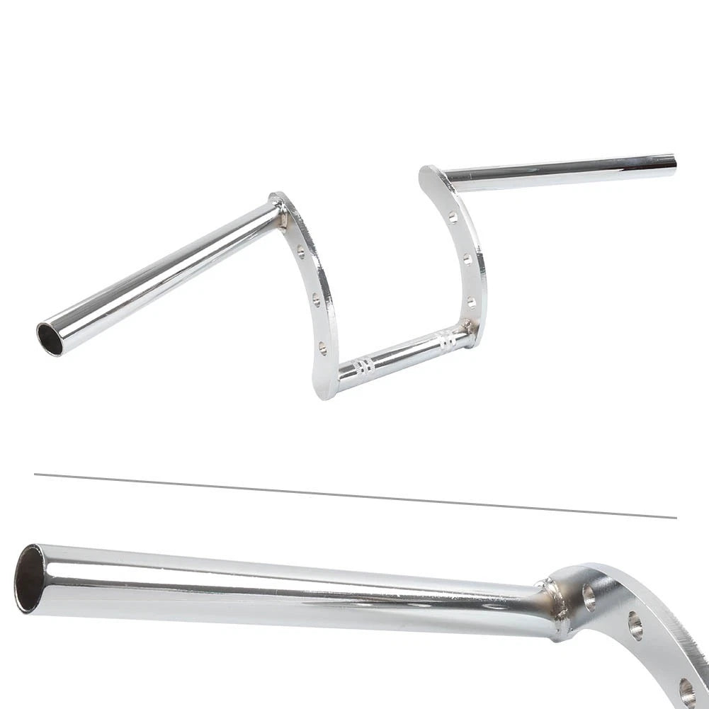 1'' Chrome Z Bar Handlebars for Harley, Honda, Chopper Cruiser