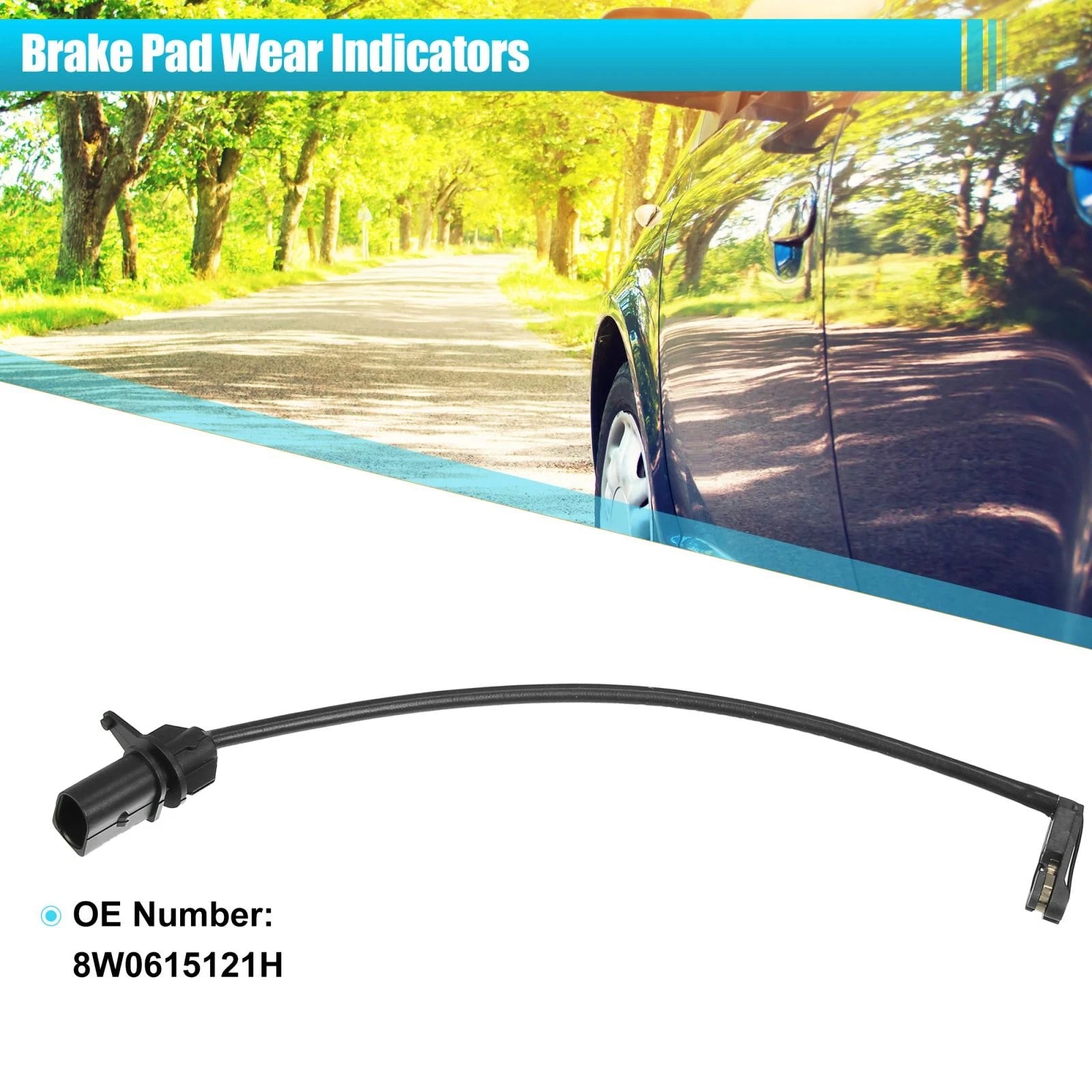 4PCS Rear Disc Brake Pad Wear Sensor for Audi A4 (2015–2018)