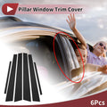 6 Pcs Door Pillar Window Trim Replacement for Honda Civic (2001–2005)