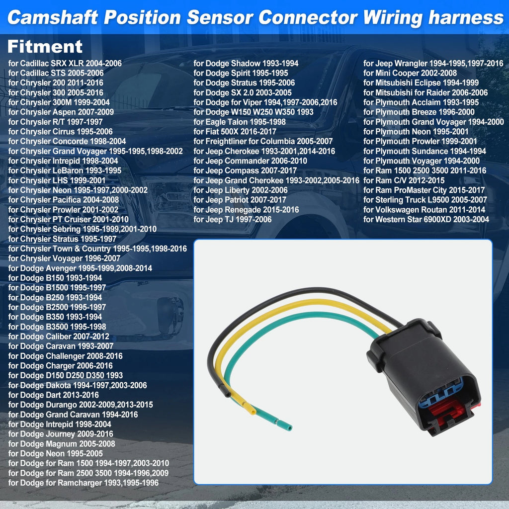 Camshaft Position Sensor Connector Wiring Harness for Cadillac (2010–2015)
