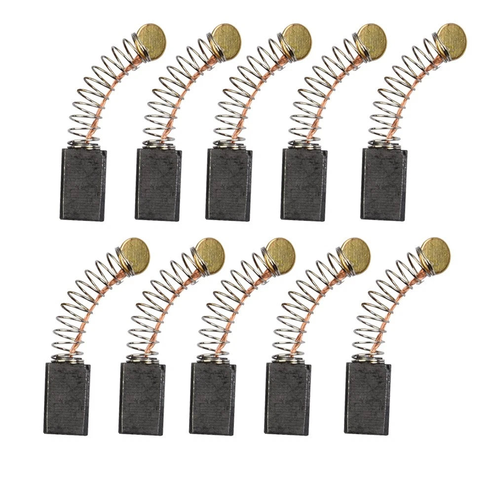 Set of 10 Carbon Brushes for Workshop (12mm, 8mm, 5mm)