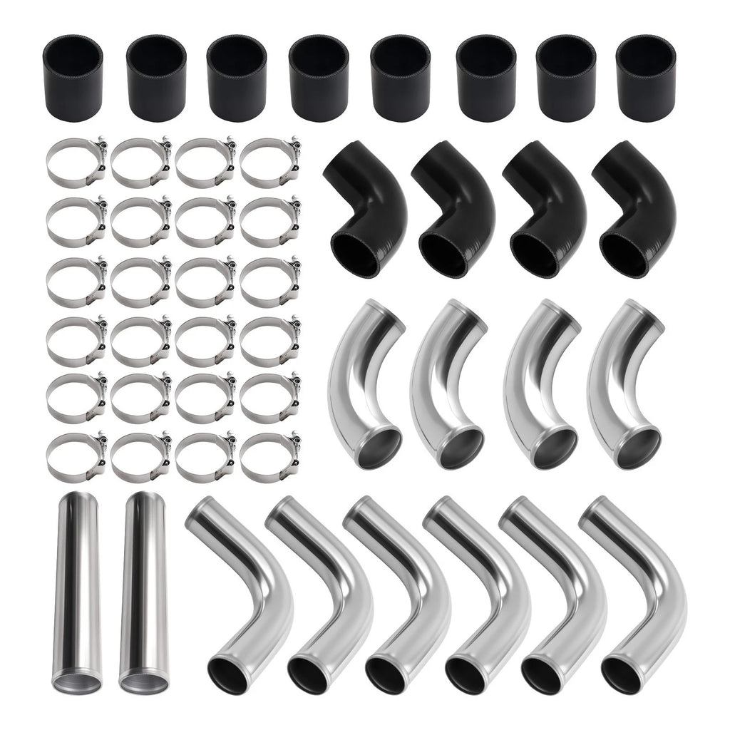 12PCS Intercooler Pipe Piping Kit for Universal (2.5")