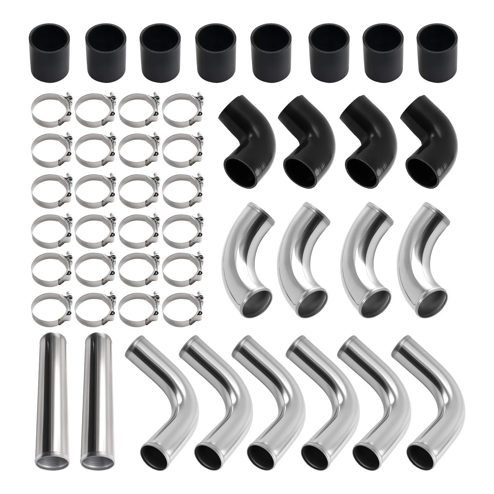 12PCS Intercooler Pipe Piping Kit for Universal (2.5")