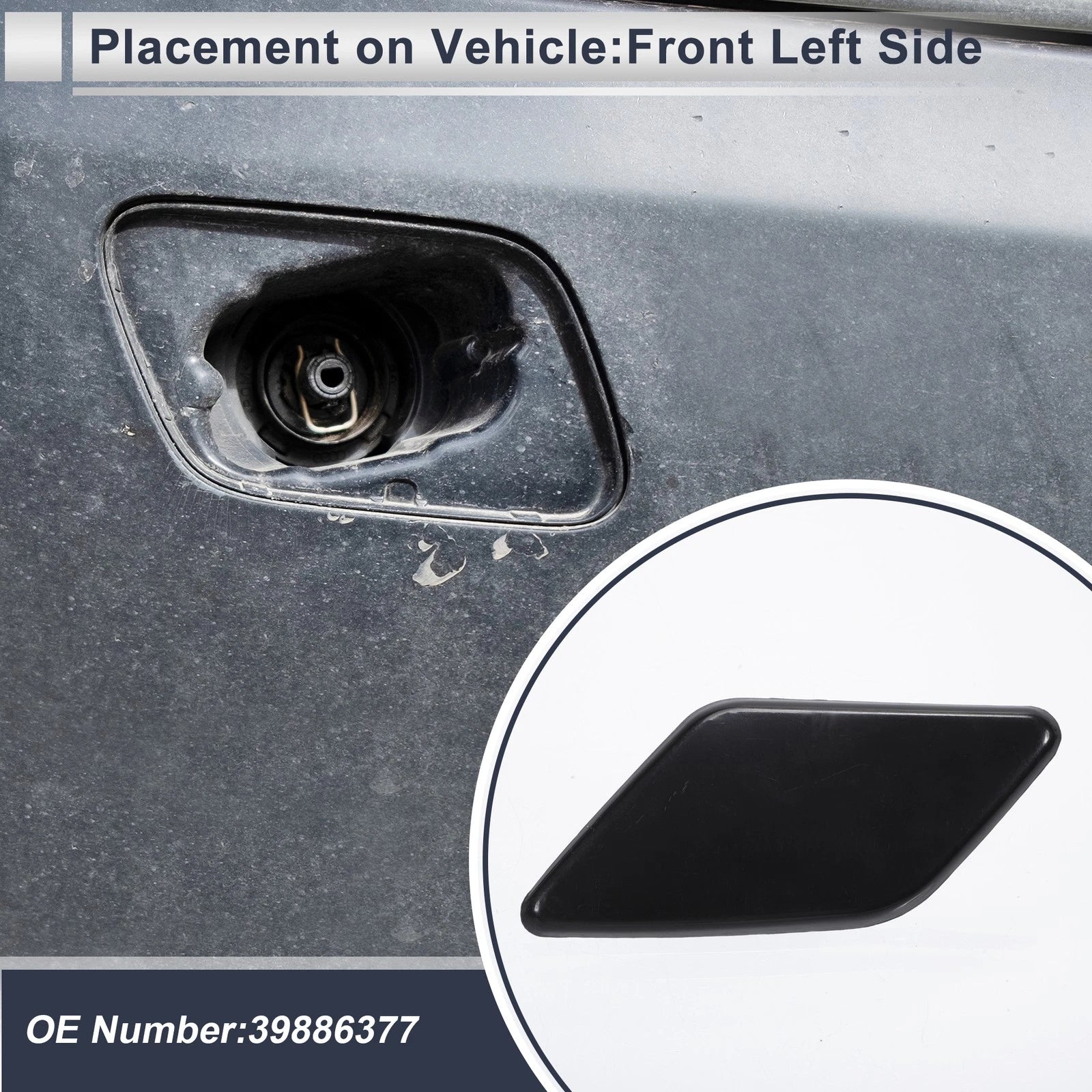 Headlight Washer Nozzle Cover Cap for Volvo S40 (2008–2010)
