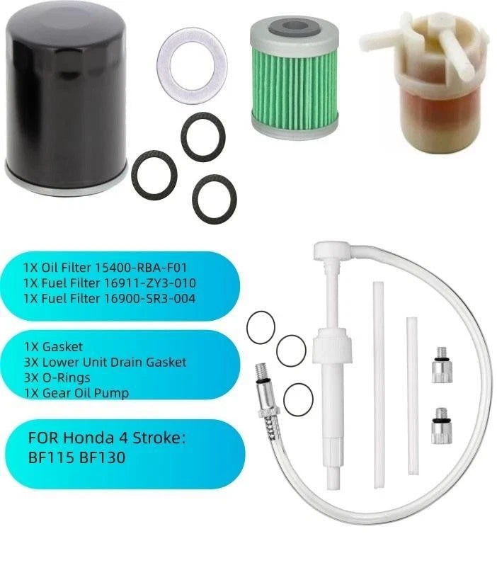 Outboard Oil Change Fuel Filter Maintenance Kit for Honda (15400-PLM-A01PE)