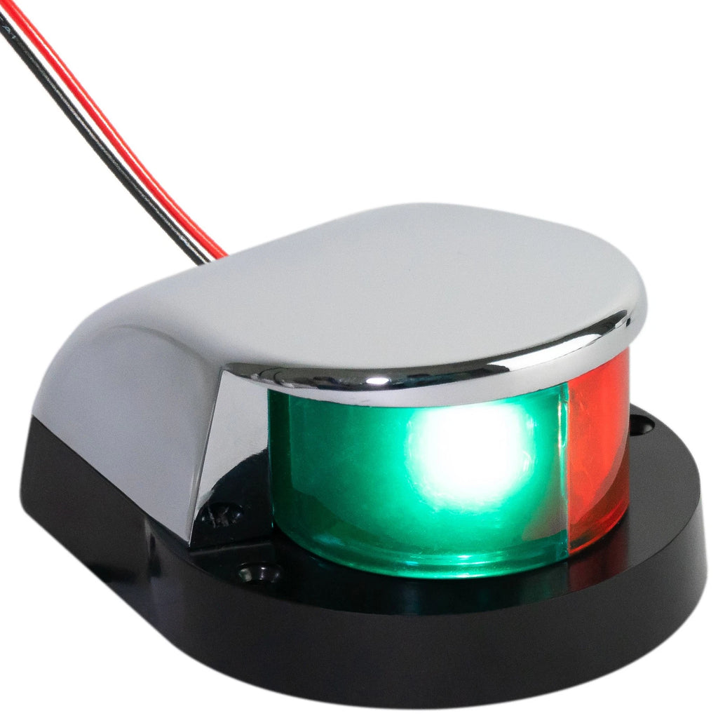 LED Bow Navigation Lights for Boat (Red and Green)