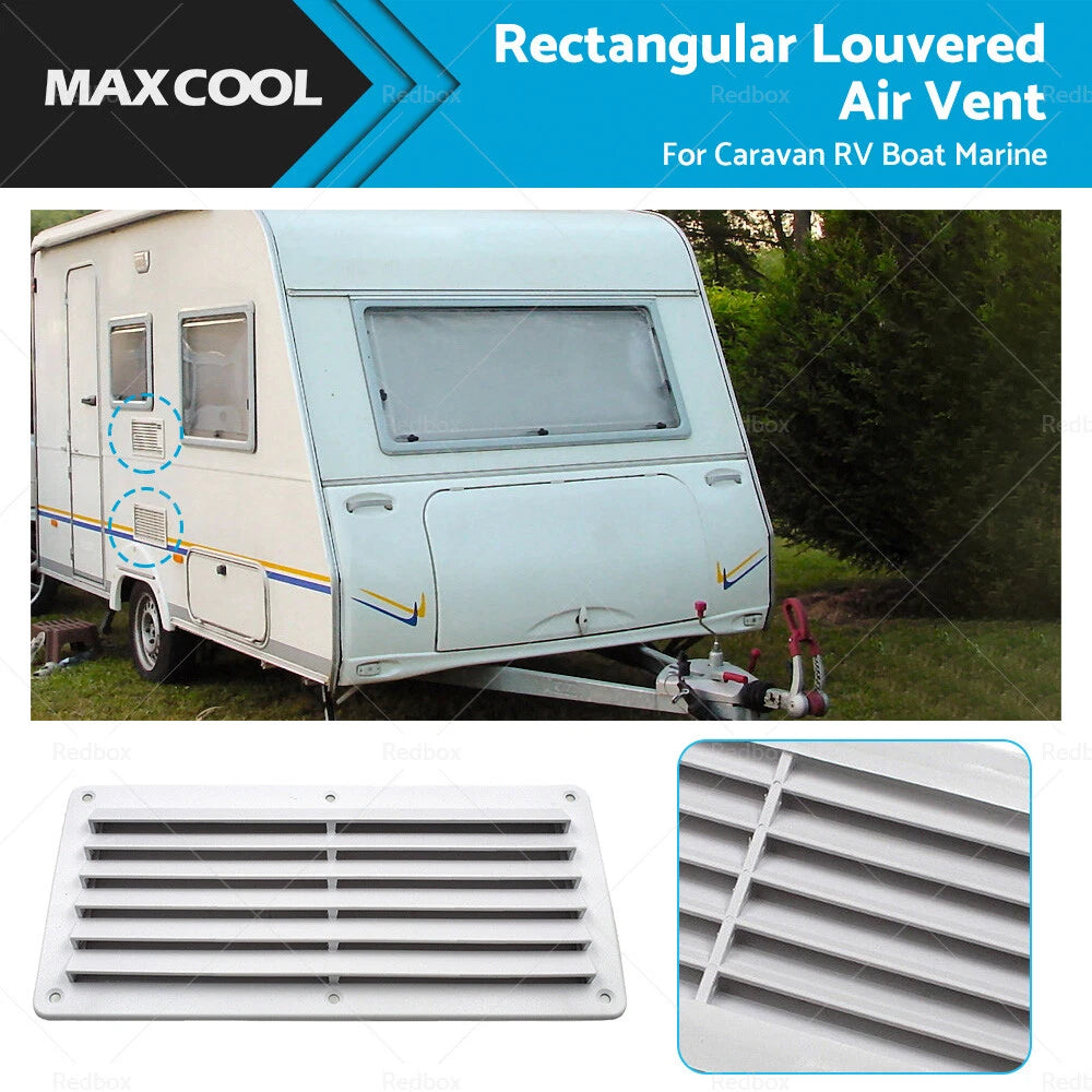 Rectangular Louvered Air Vent for Caravan RV Boat (260x125mm)