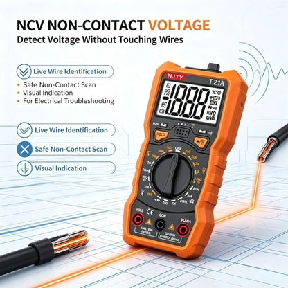 T21A Multimeter with White Backlit LCD Screen for Field Use
