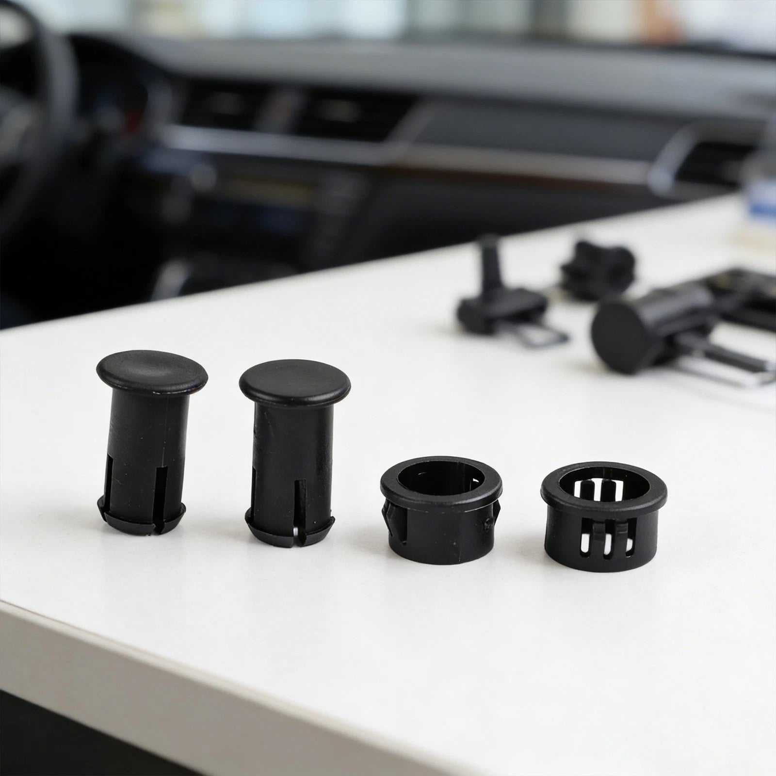Rear Door Check Strap Release Button with Trim for Ford For Transit Models 2set