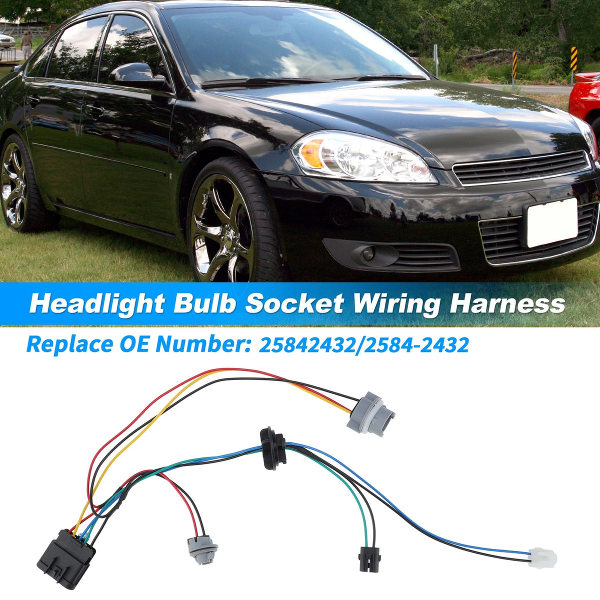 Headlight Bulb Wiring Harness for Chevrolet Impala (2006–2013) 25842432