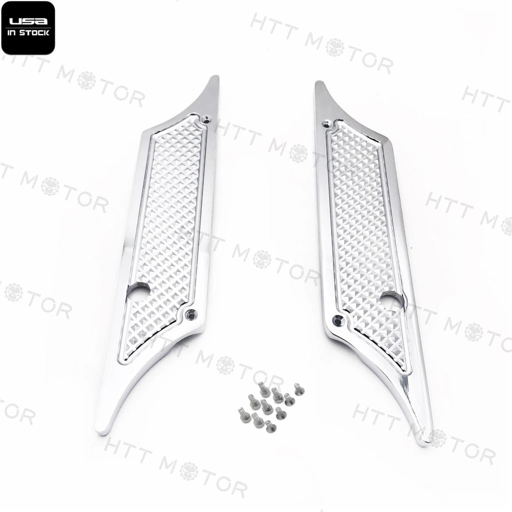 Chrome Billet Saddle Bag Latch Covers for Harley Street Glide (1993–2013)