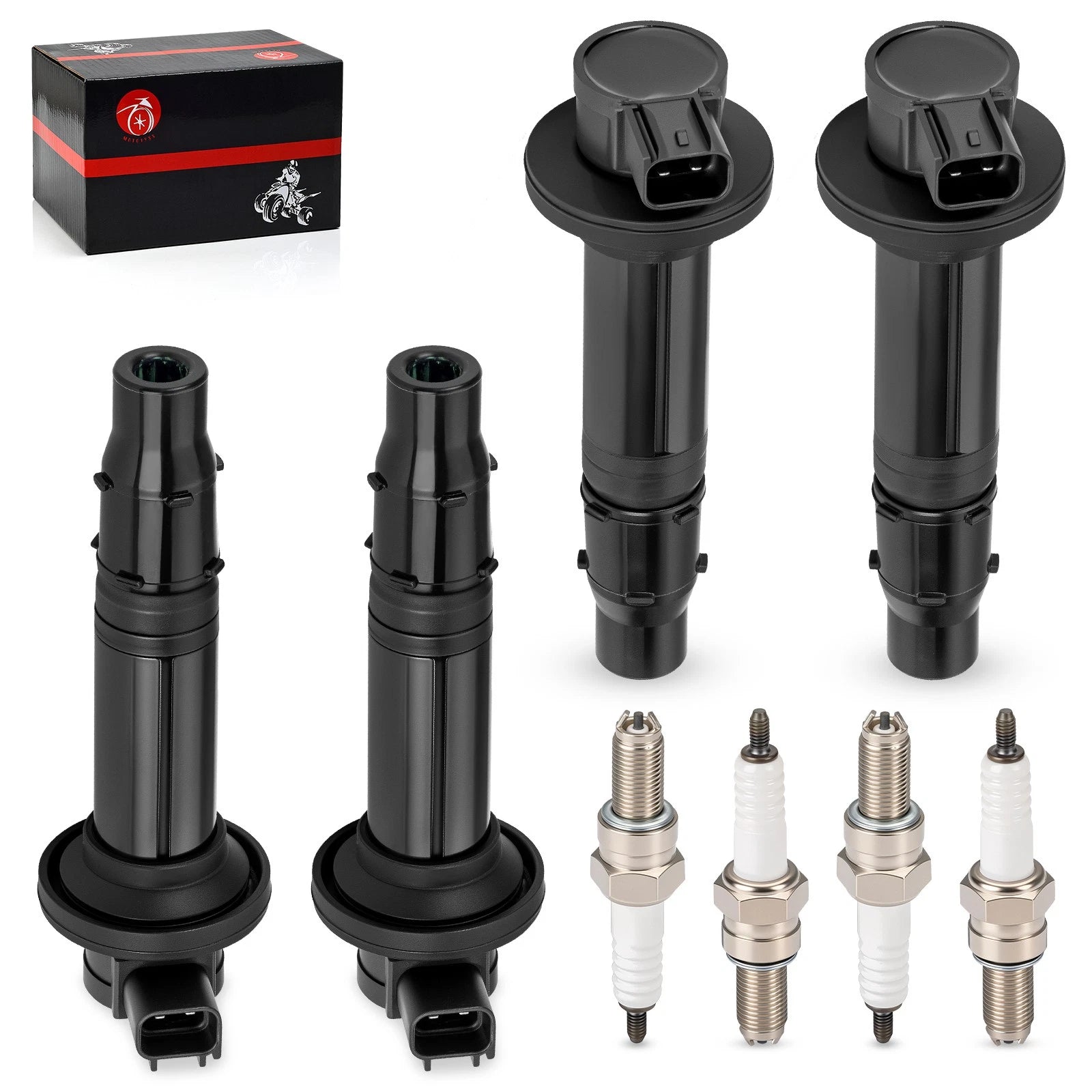 4X Ignition Coils for Yamaha YZF-R6 R6 (1999–2002) YZF R6S (2001) w/ Spark Plug