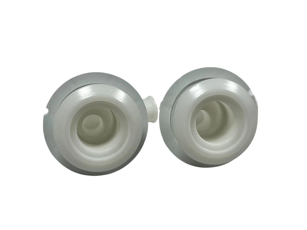2X 100 Degree Plastic Thru Hull for Hose Barb 3/4in (White)