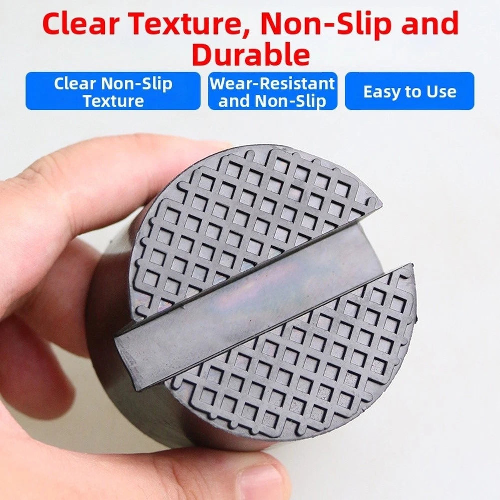 2-Piece Rubber Jack Pad for Vehicle Safety (Universal Fit)