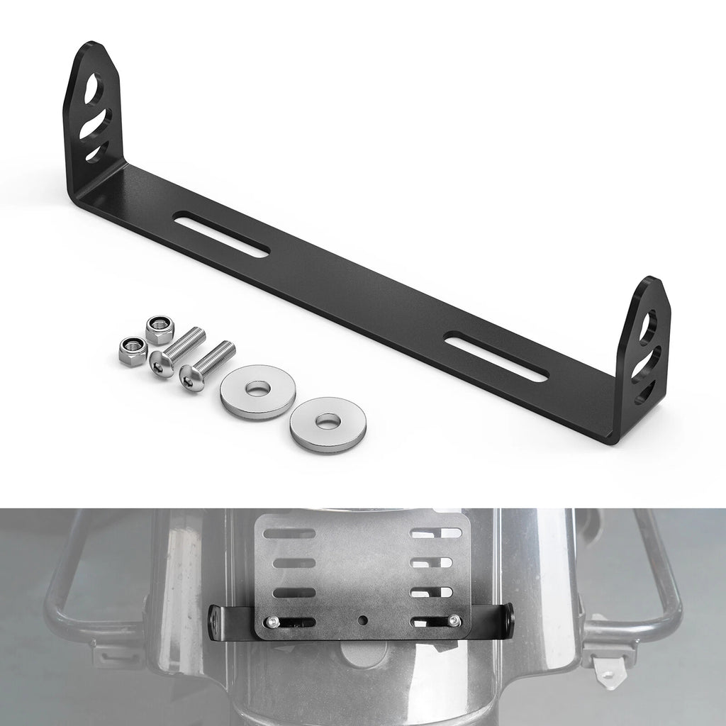 Matte Black Motorcycle License Plate Mount Turn Signal Relocation Kit