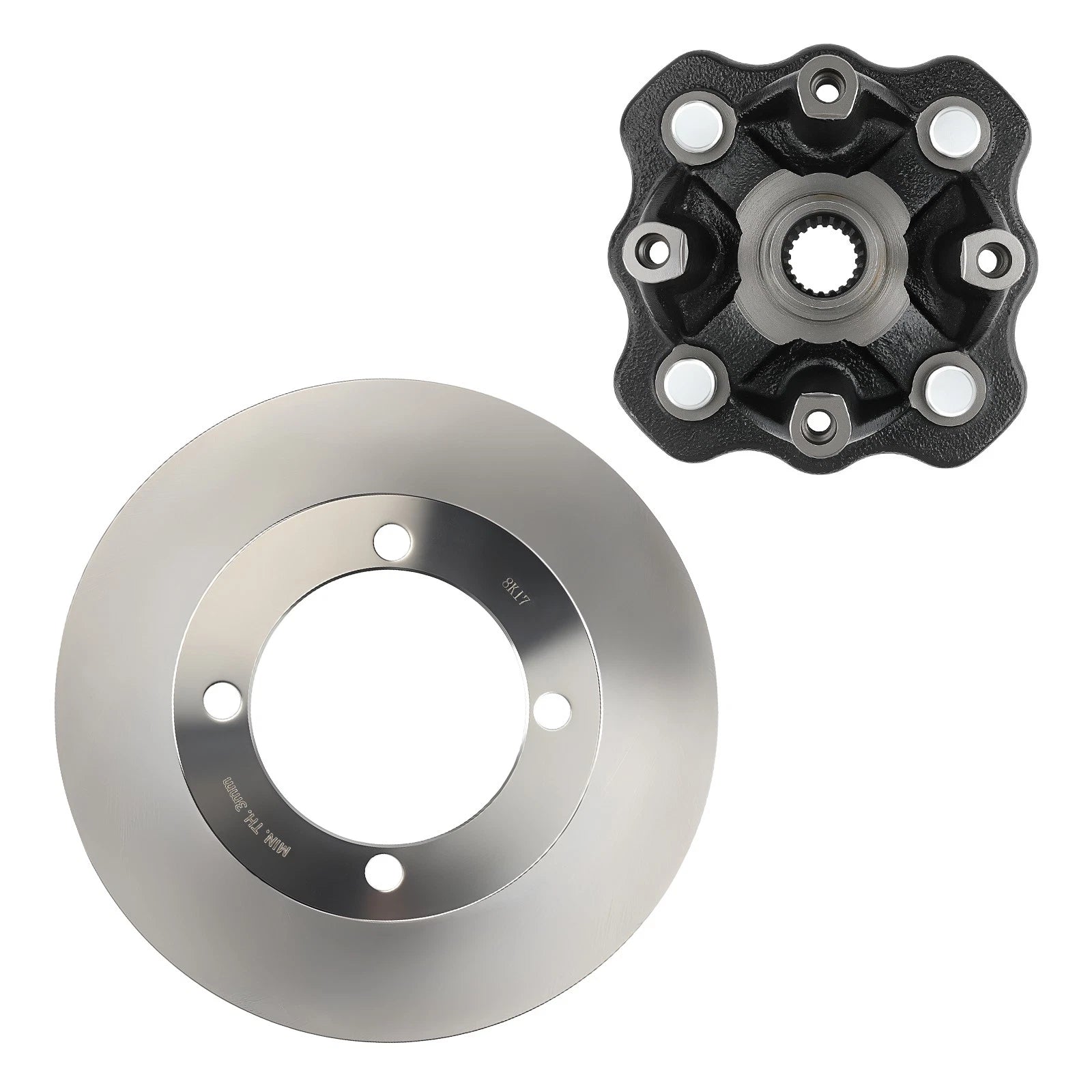 Front Wheel Hub & Brake Disc Rotor for Suzuki Eiger 400 (2002–2007)