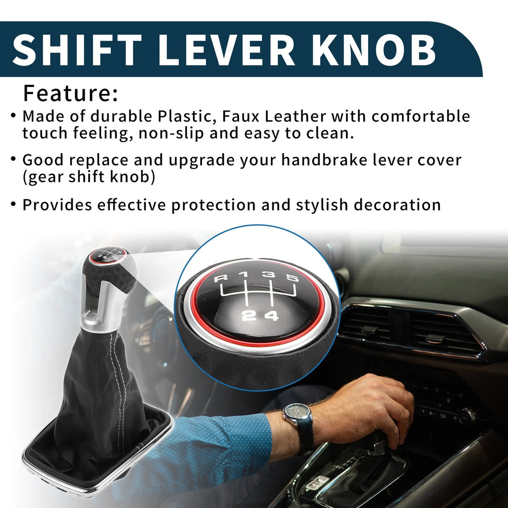 Gear Shift Knob with Cover Replacement for Volkswagen Jetta Bora (1999–2004)
