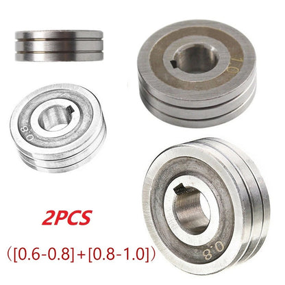 2X V-Groove Mig Welder Wire Feed Drive Roller Roll Parts 0.6-0.8 & 0.8-1.0