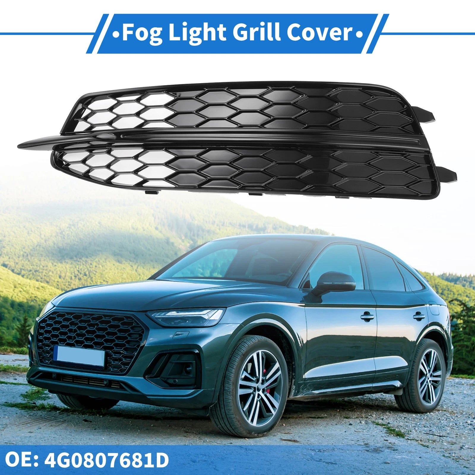 Front Left Fog Light Grill Replacement for Audi A6 C7 (2011–2014)