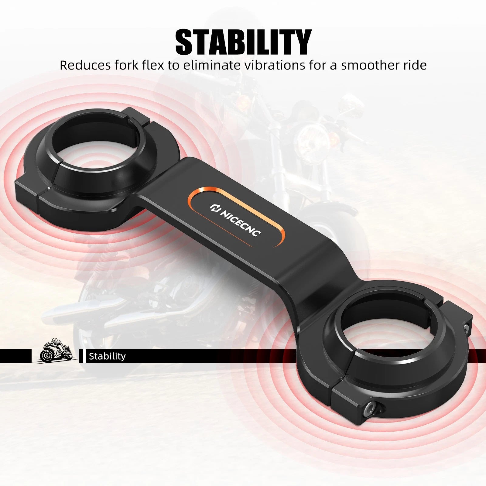 Front Fork Brace for Harley Dyna Low Rider FXDL (1994–2005)