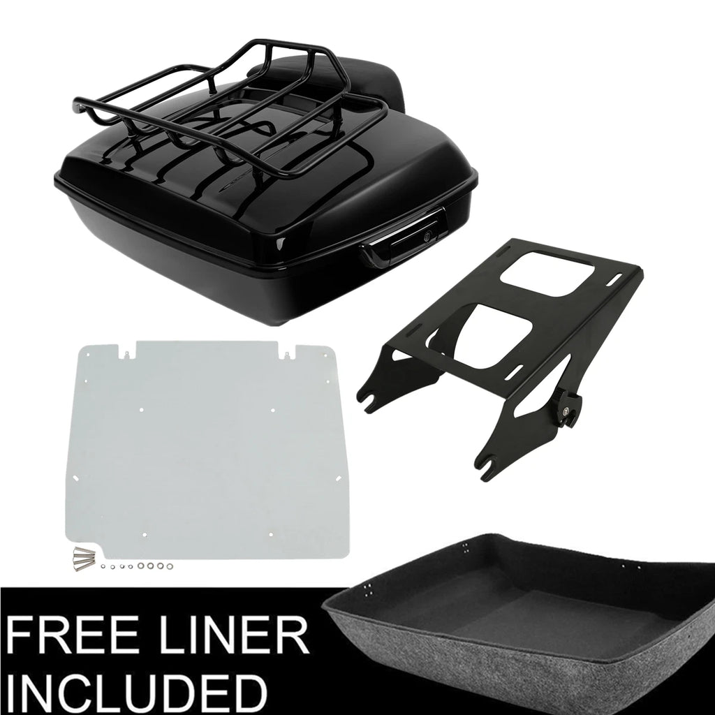 Black Chopped Trunk Pad for Harley Road Glide King (2014–2026)