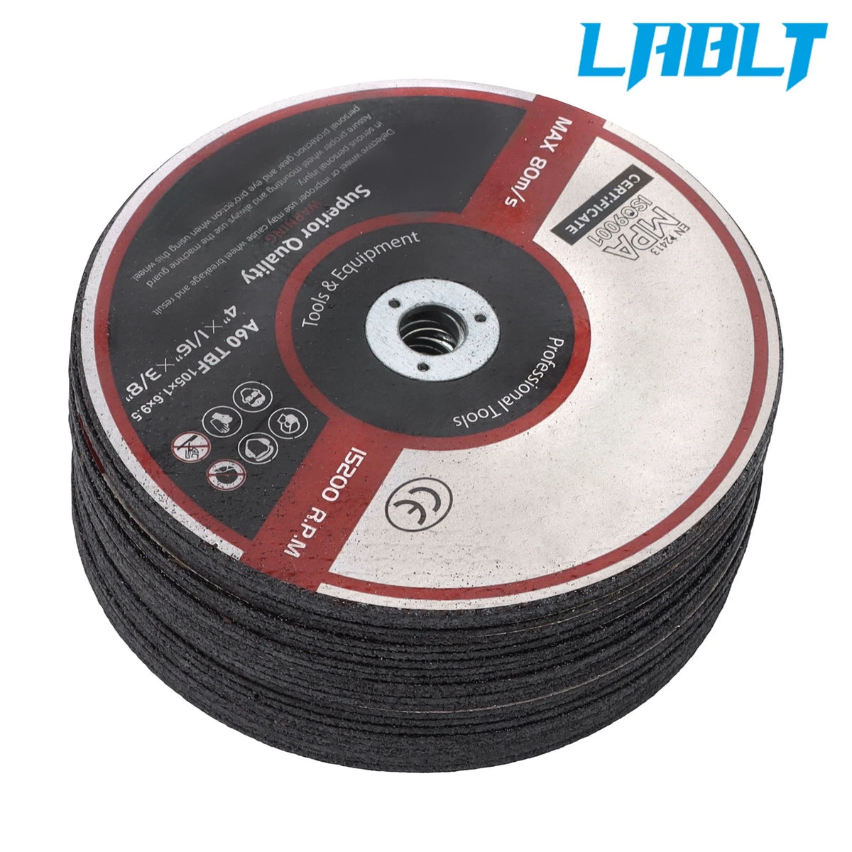 25 Pack Cut-Off Wheels for Metal & Stainless Steel (4"×1/16"×3/8")