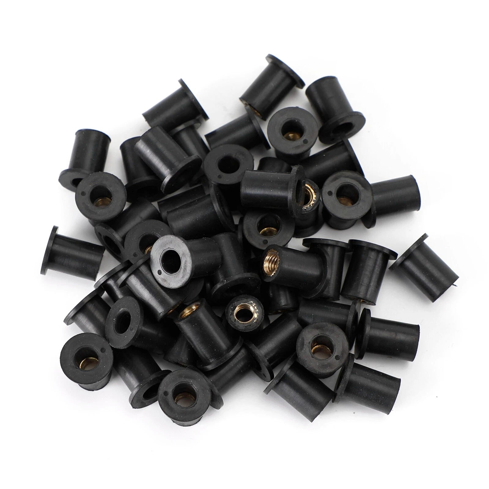 50 M5 Rubber Well Nuts for Windscreen & Fairing (Fits 10mm Hole)