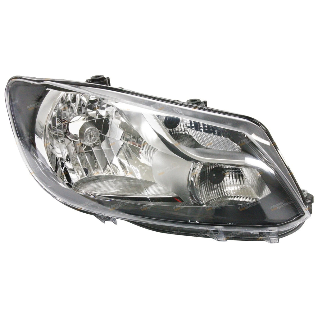 RH Clear/Black Headlight for VW Caddy 2K (2010-Onward) RHS Driver