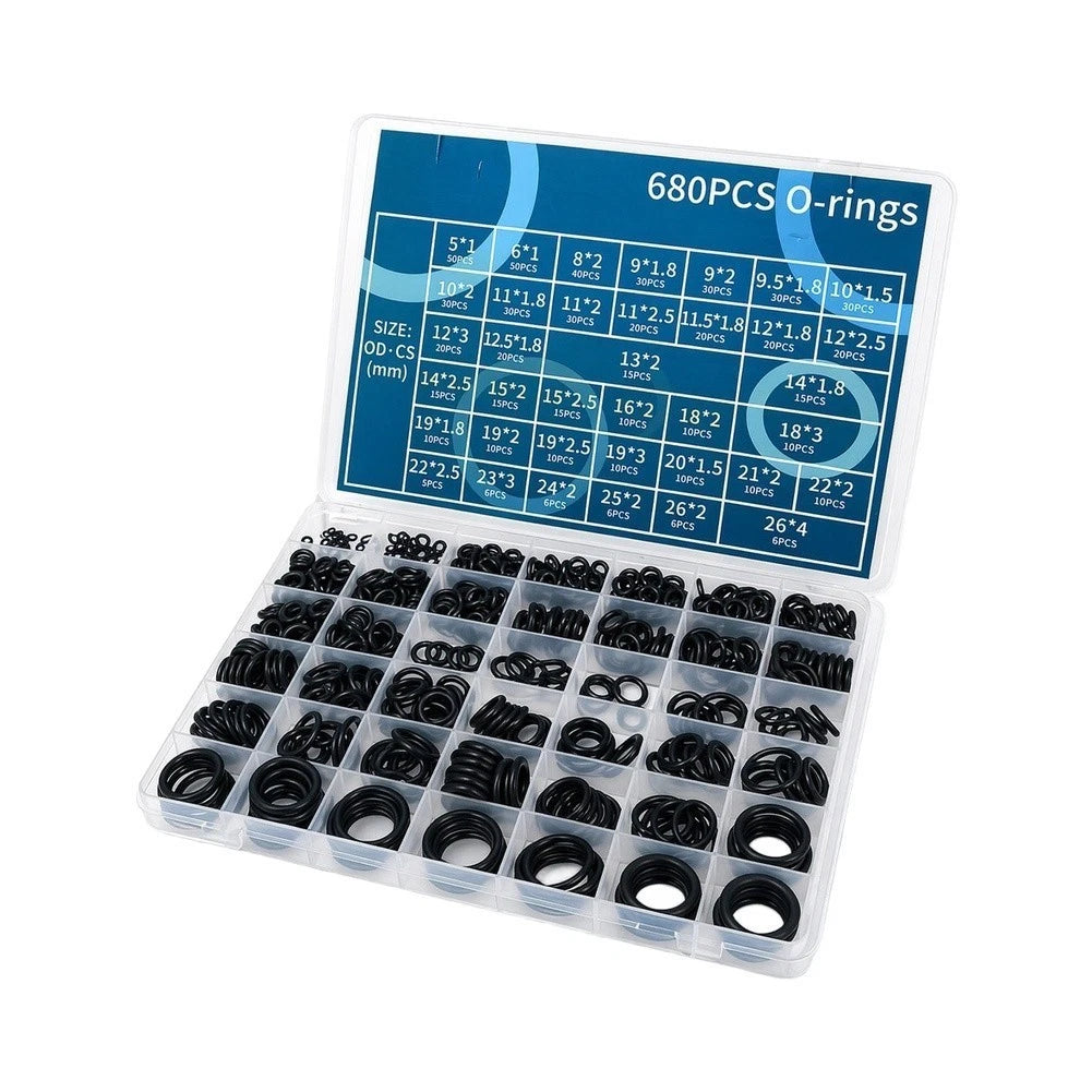 Nitrile O Ring Kit for Hydraulic Hose Seals (Aging Resistant, Burr Free Edges)