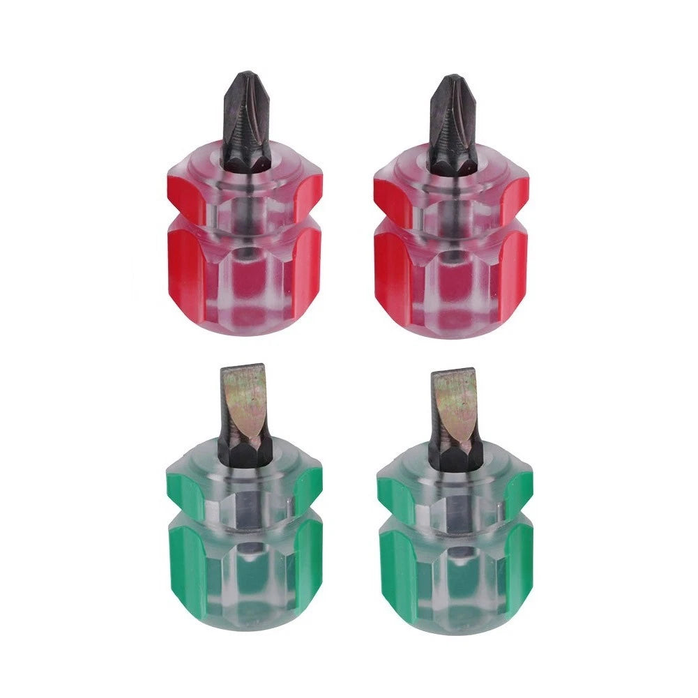 4 Piece Screwdriver Set for Compact Tools (Slotted & Cross)