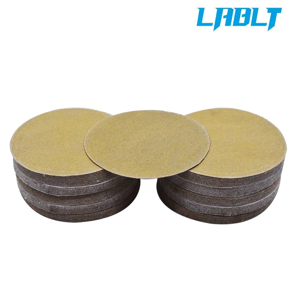 100 Pcs 5" 180 Grit Hook Loop Sanding Discs NO-Hole
