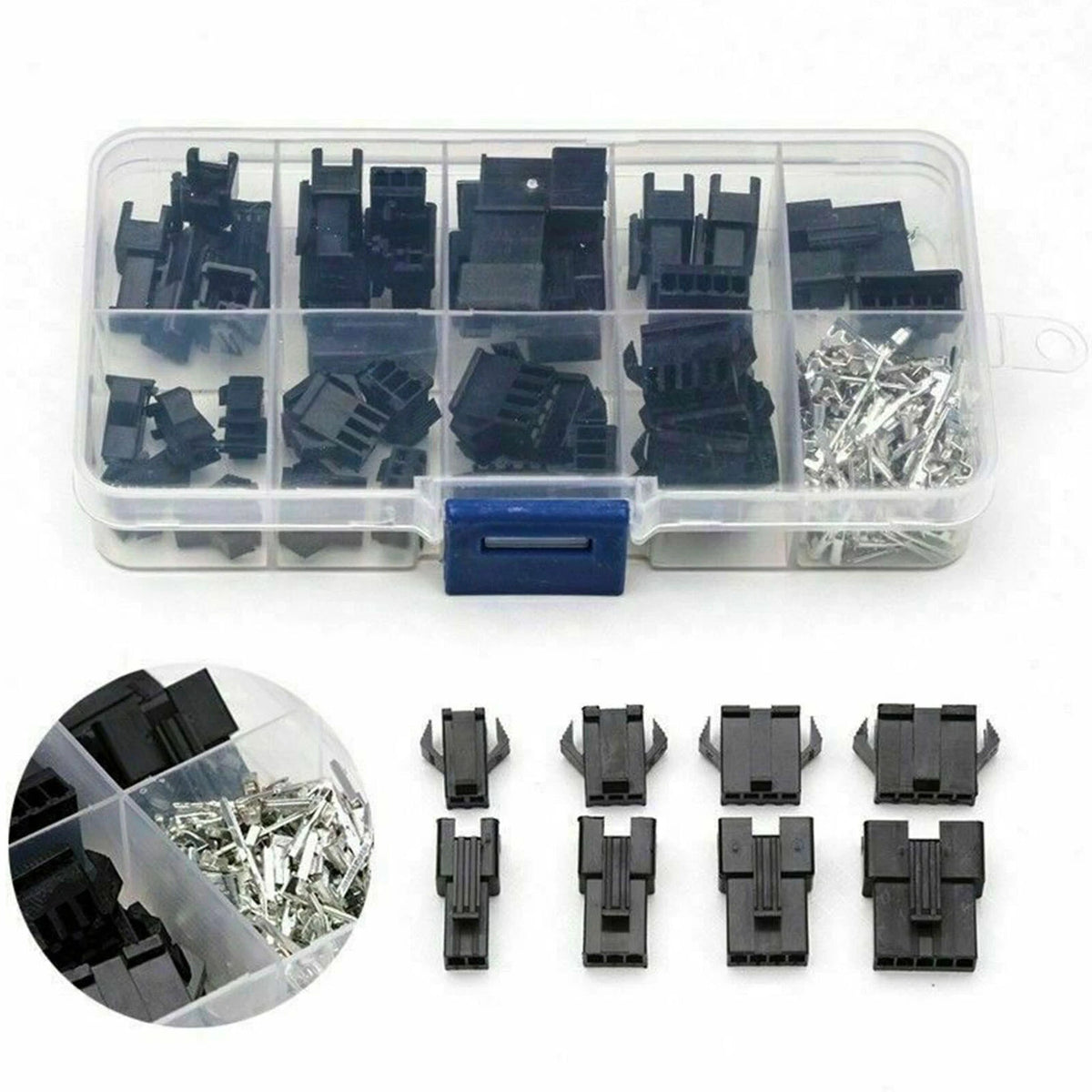 200Pcs JST 2.54mm SM-Type Terminal Cable Connector Plug