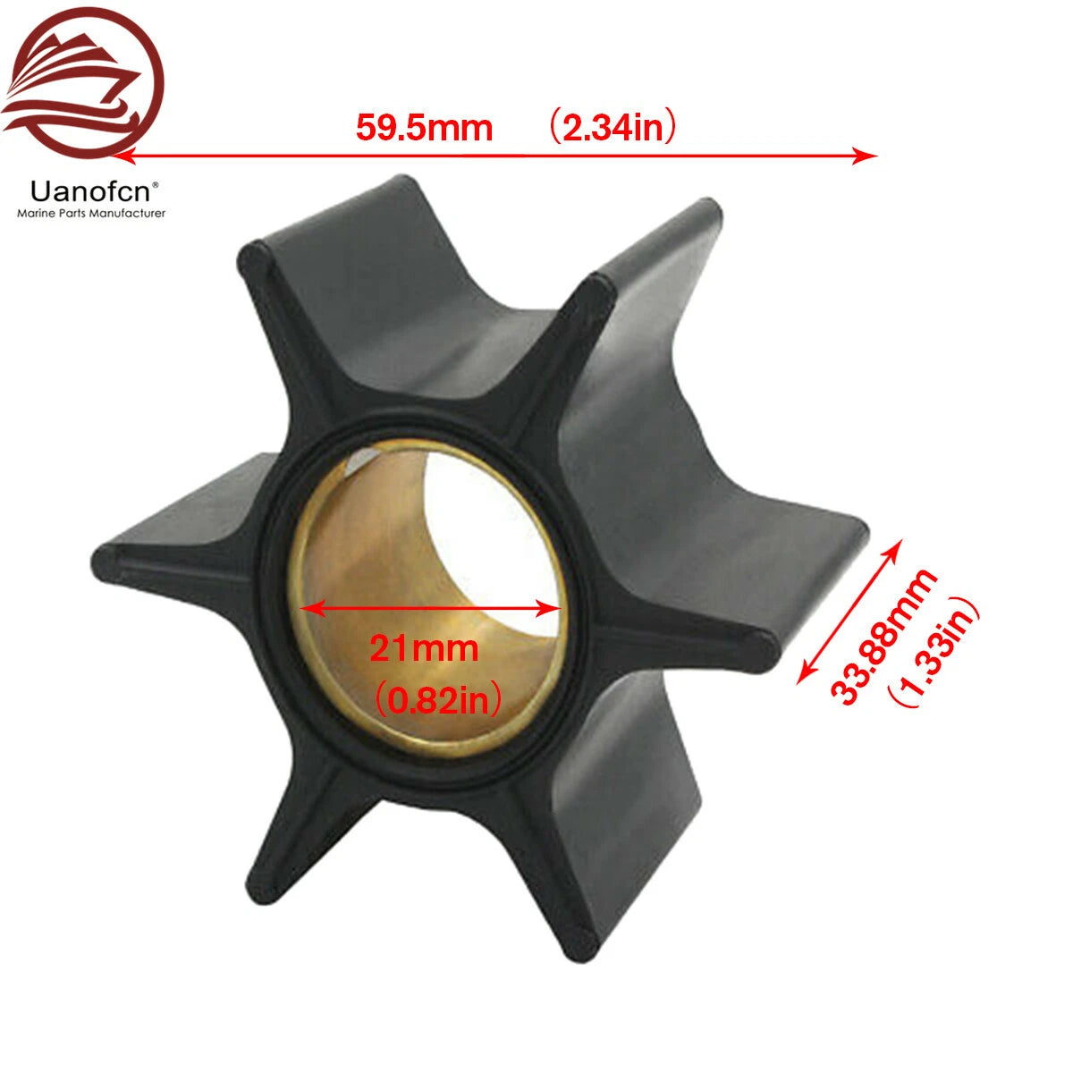 Water Pump Impeller for Mercury 75-225HP (47-89984, 47-89984T, 47-65960, 18-3017)