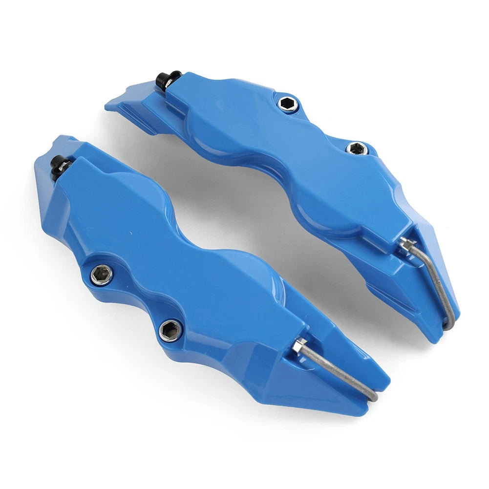 Set of 2 Blue 3D Style Car Disc Brake Caliper Covers for Universal Fit