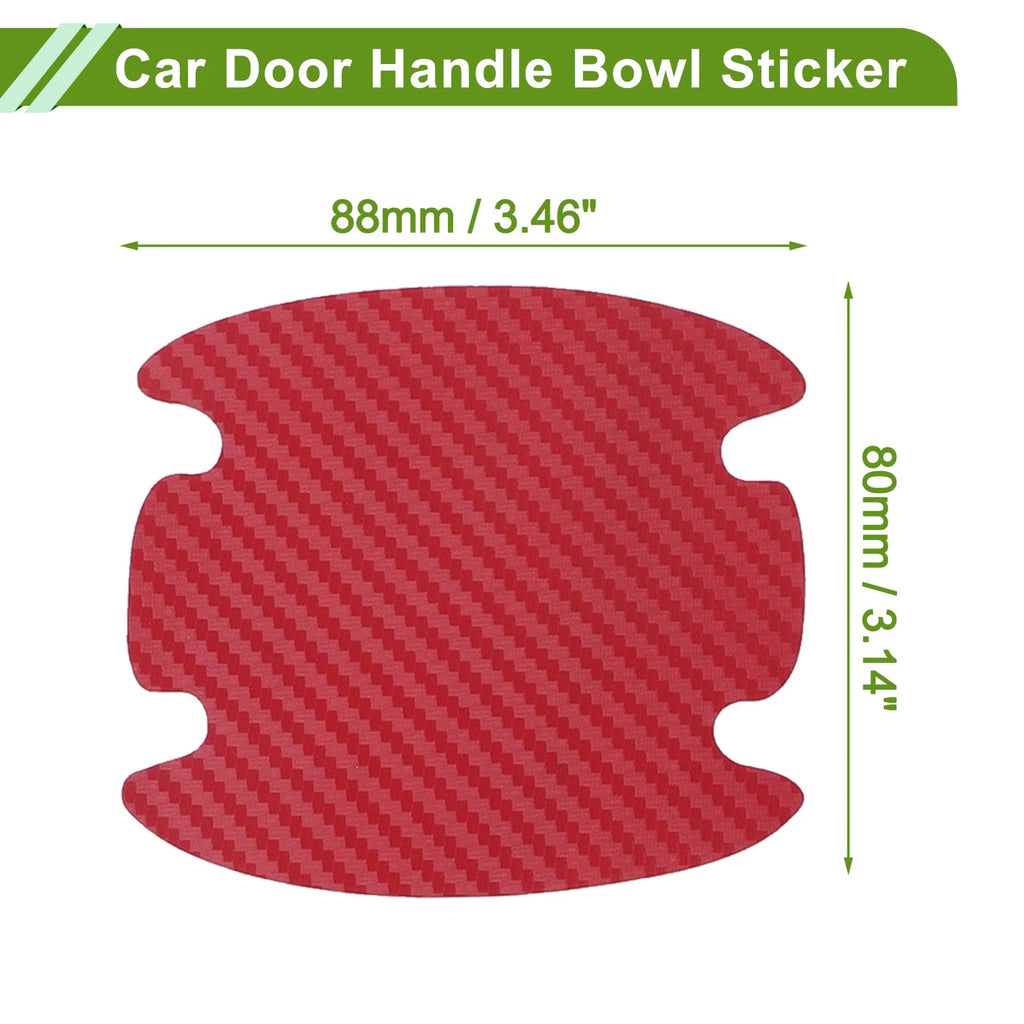 Car Door Cup Protector Sticker for Universal Vehicles (80x88mm) - Red