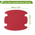 Car Door Cup Protector Sticker for Universal Vehicles (80x88mm) - Red