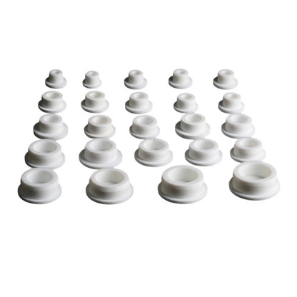 Pack of 4 Silicone Hole Covers for Home Repairs (Waterproof, White Rubber)