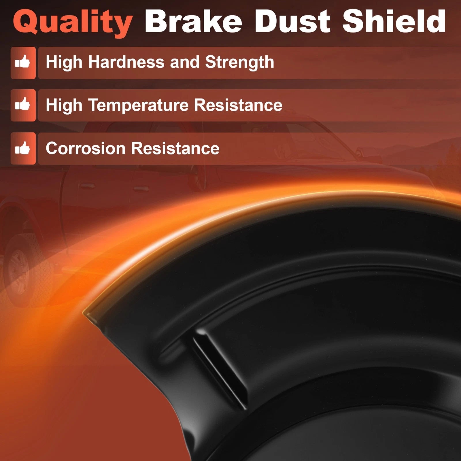 Set of 2 Front Left/Right Wheel Brake Dust Shields for Dodge Ram 1500 (2002–2010)